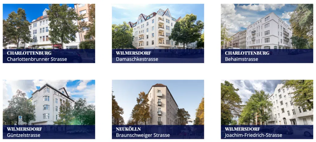 Selection of Berin era estate projects